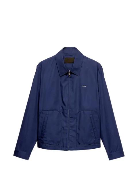 zip logo jacket by PRADA