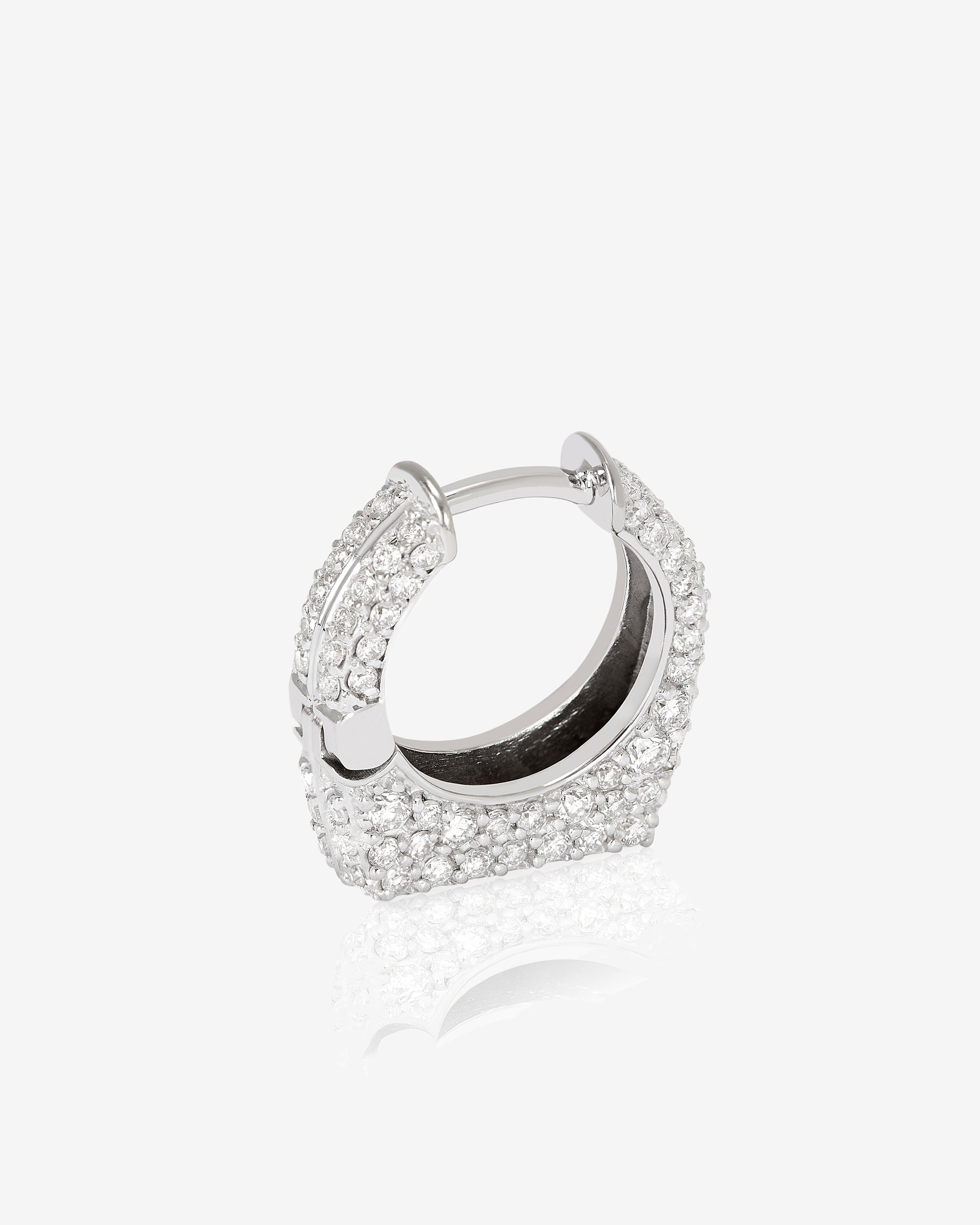 Prasi - Women's Fully Set Diamond Earring - (White Gold) by PRASI