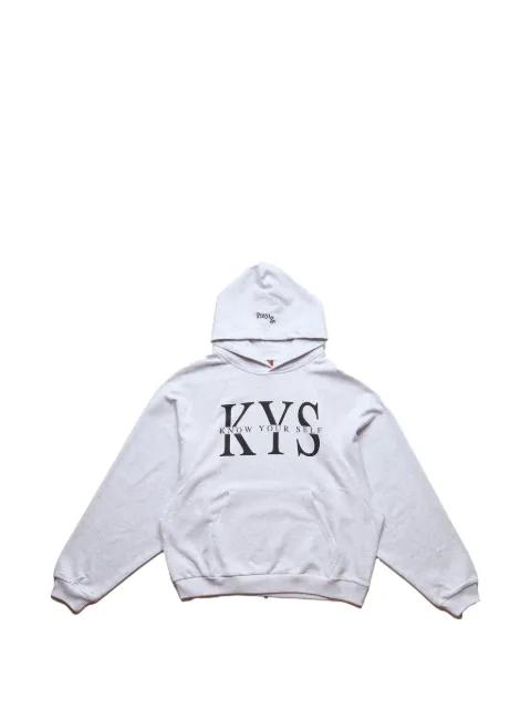 KYS slogan-print raglan-sleeve hoodie by PRAYING
