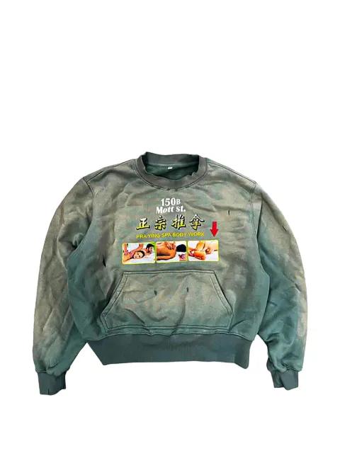 Spa graphic-print distressed sweater by PRAYING