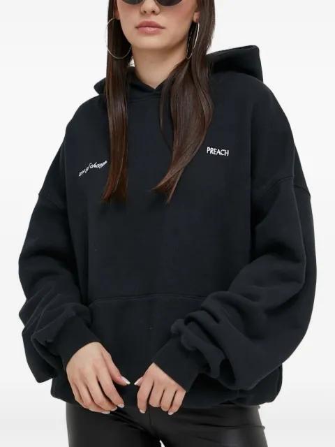 lettering-print logo hoodie by PREACH