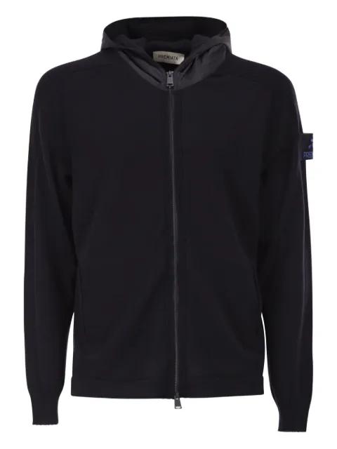 logo-patch hoodied cardigan by PREMIATA