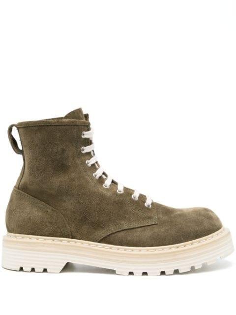 suede combat boots by PREMIATA