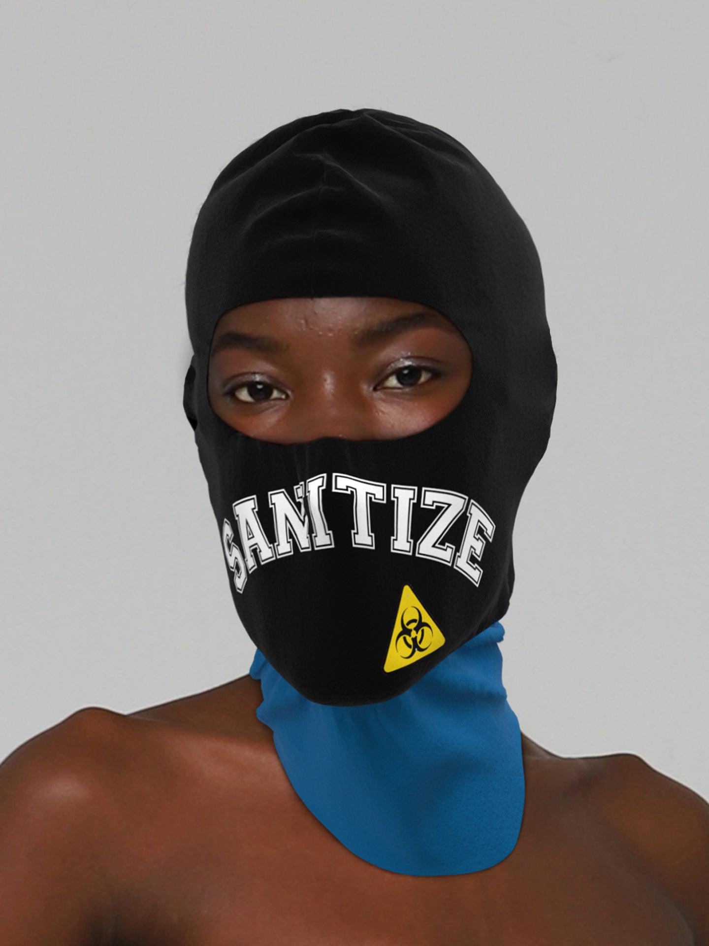 Sanitize' full head mask by PREP CORP. Sanitize' full head mask by PREP CORP.