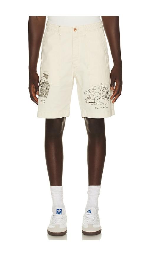 President's Bermuda Fatigue Shorts in Cream by PRESIDENTS
