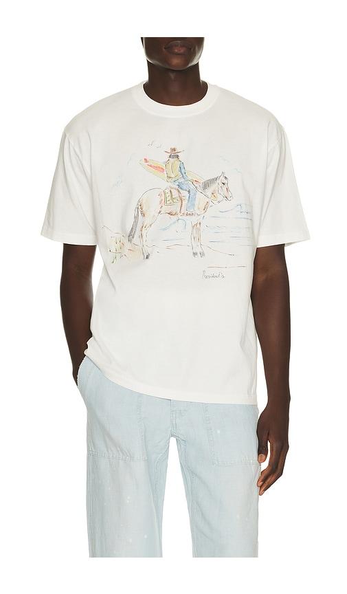 President's Hand Paint Cowboy Tee in White by PRESIDENTS