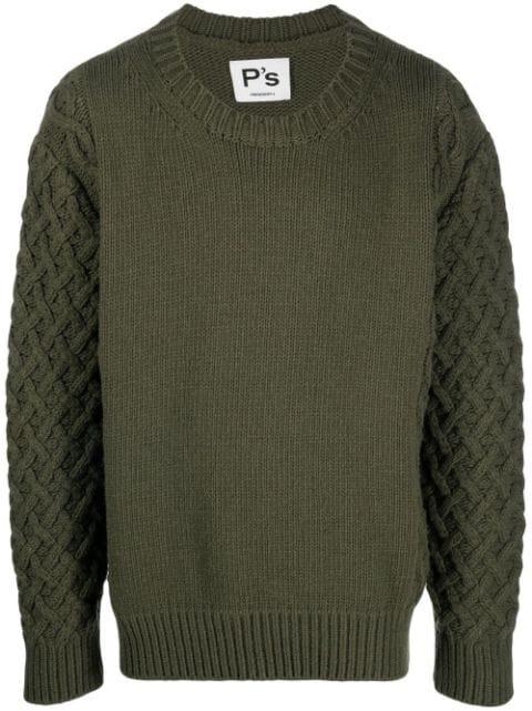 cable-knit crew neck jumper by PRESIDENTS