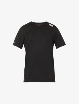 Core brand-print regular-fit recycled-polyester T-shirt by PRESSIO