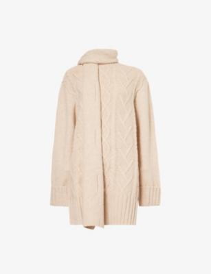 Larna Knitted Mini Dress and Scarf by PRETTY LAVISH