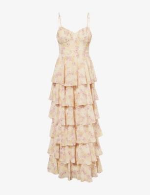 Madison Ruffle Chiffon Maxi Dress by PRETTY LAVISH