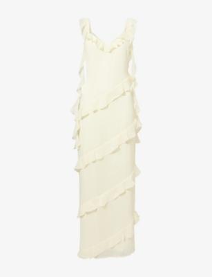 Rue Ruffle Maxi Dress by PRETTY LAVISH
