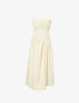 Zaria Corset Woven Maxi Dress by PRETTY LAVISH