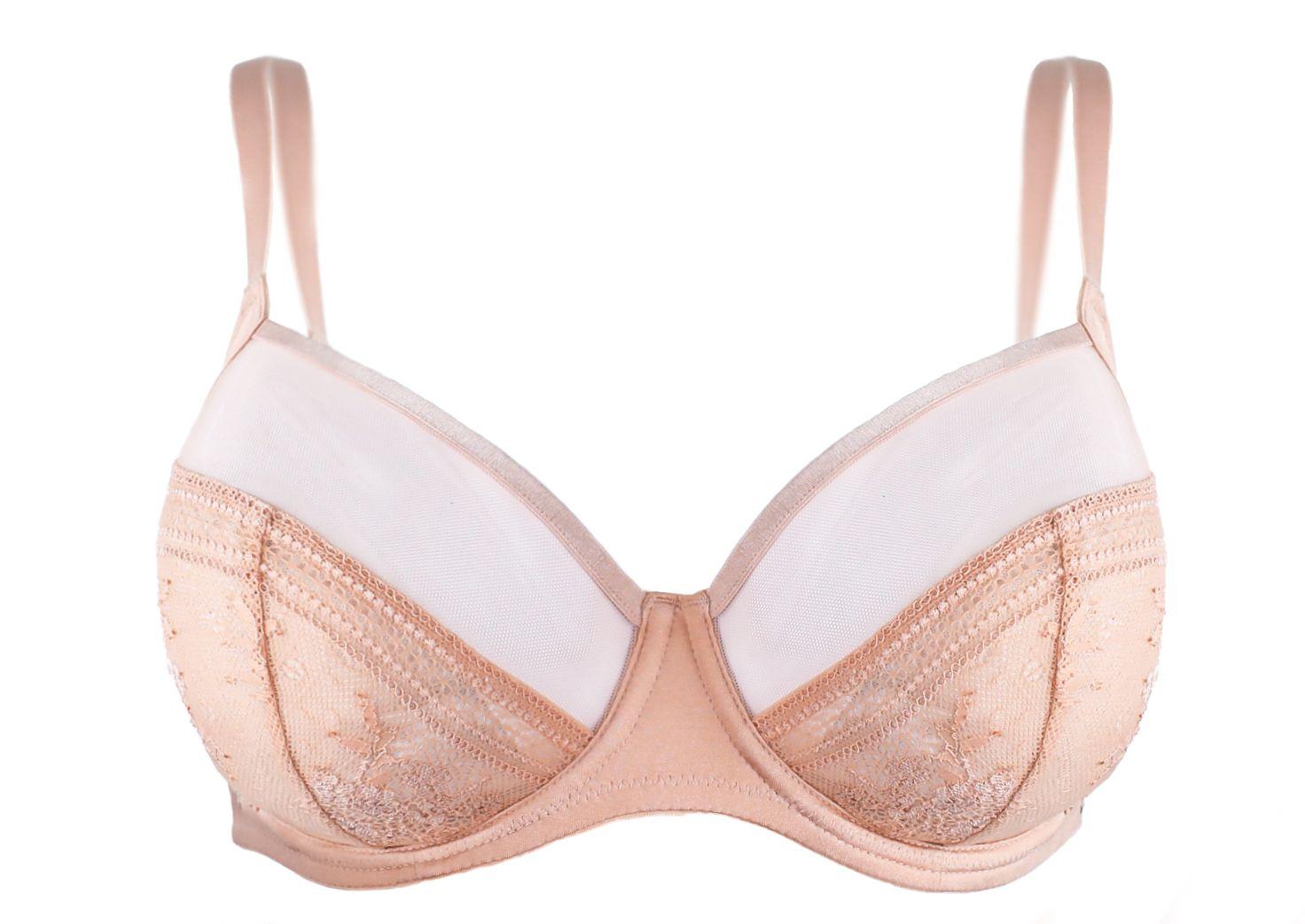 Botanical Lace Underwired Balconette - Cream by PRETTY POLLY