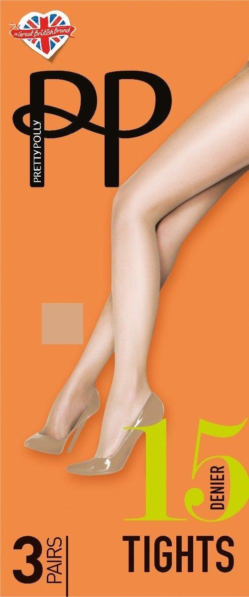 Everyday 15 Denier Tights 3 Pair Pack - Beige by PRETTY POLLY
