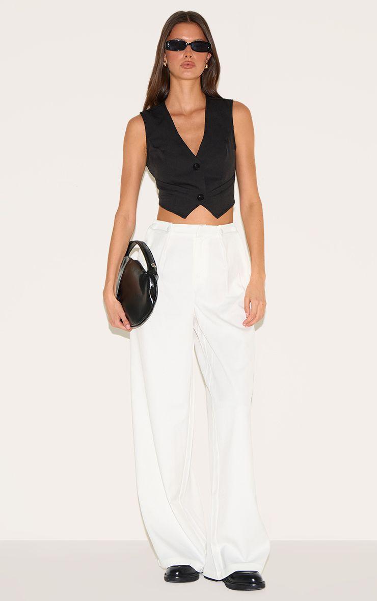 Adjustable Waistband Detail Tailored Trousers by PRETTYLITTLETHING