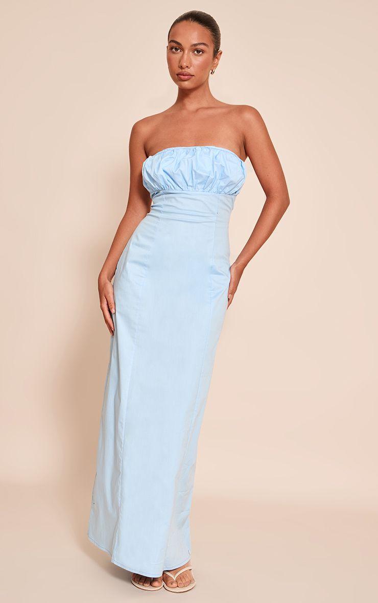 Bandeau Ruched Bust Maxi Dress by PRETTYLITTLETHING