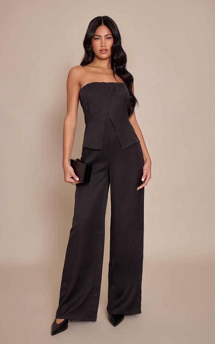 Bandeau Tailored Straight Leg Jumpsuit by PRETTYLITTLETHING