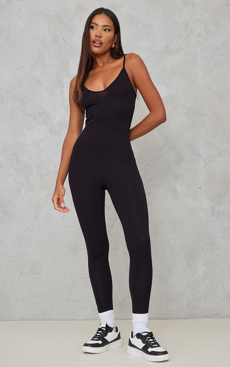 Basic Strappy Plunge Jumpsuit by PRETTYLITTLETHING