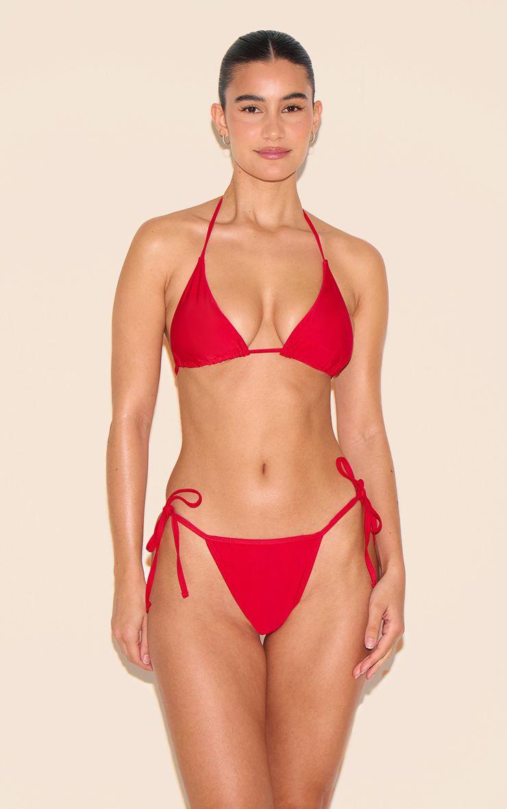 Basic Triangle and Tie Side Bikini Set by PRETTYLITTLETHING