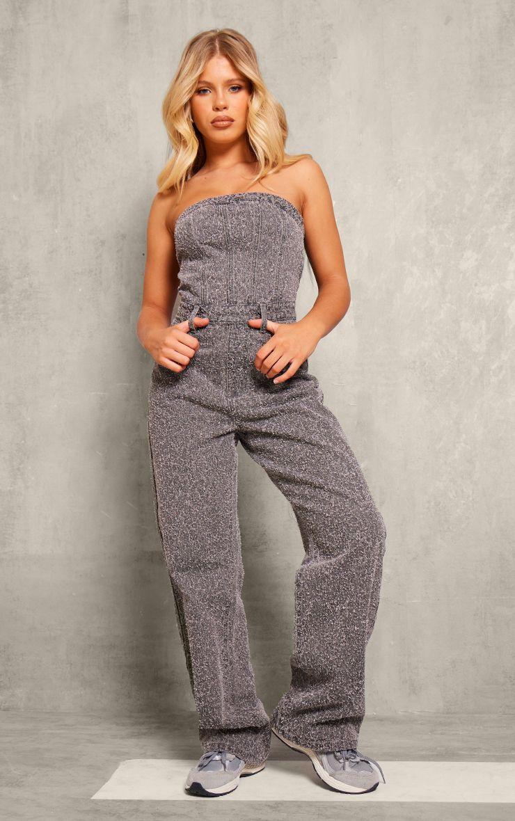 Bobble Straight Leg Corset Jumpsuit by PRETTYLITTLETHING