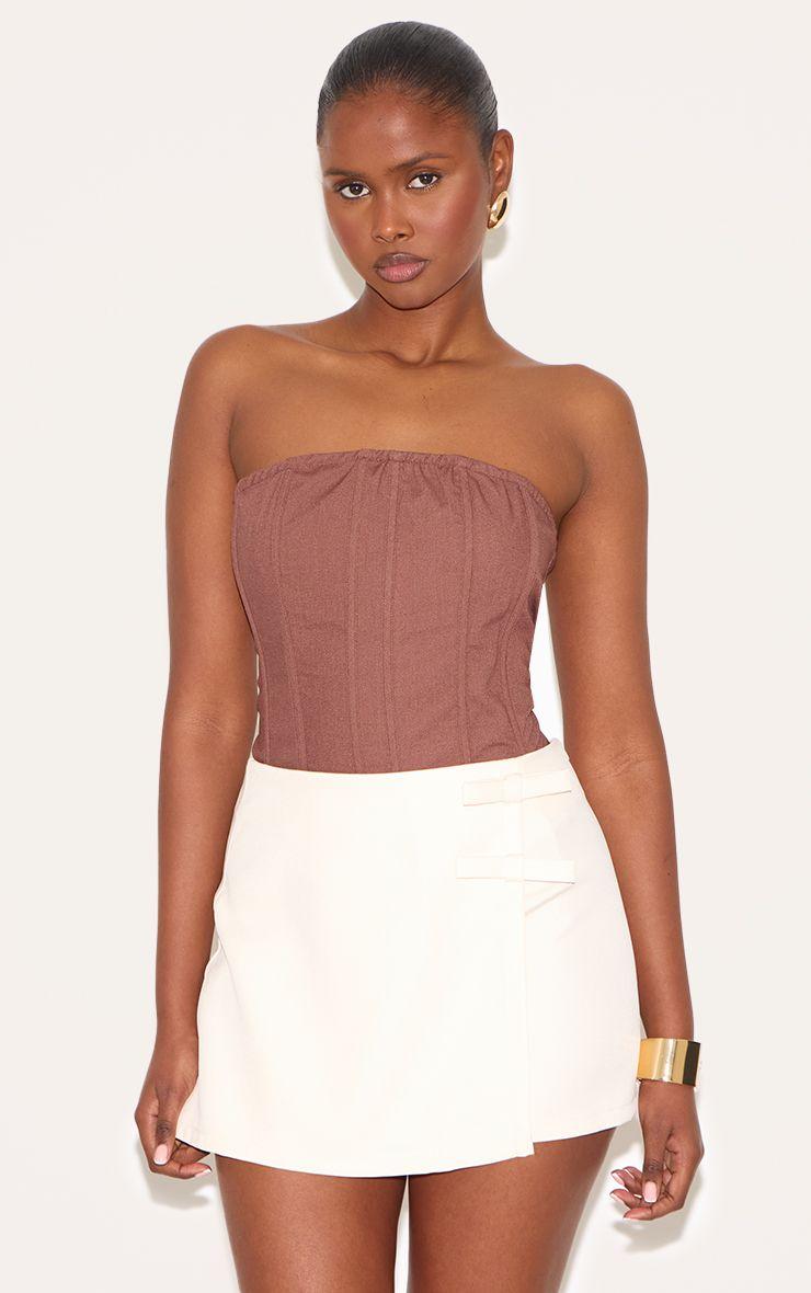 Bow Detail Wrapover Skirt by PRETTYLITTLETHING