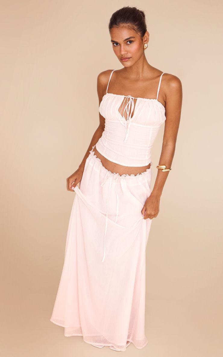Chiffon Floaty Maxi Skirt Co-ord by PRETTYLITTLETHING
