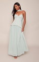 Corset Overlay Pleated Hem Maxi Dress by PRETTYLITTLETHING