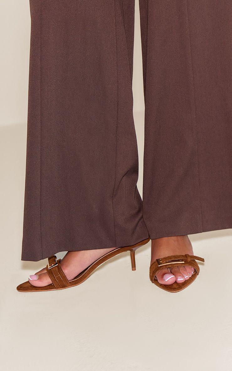 Crinkle PU Buckle Kitten Heel Mule by PRETTYLITTLETHING