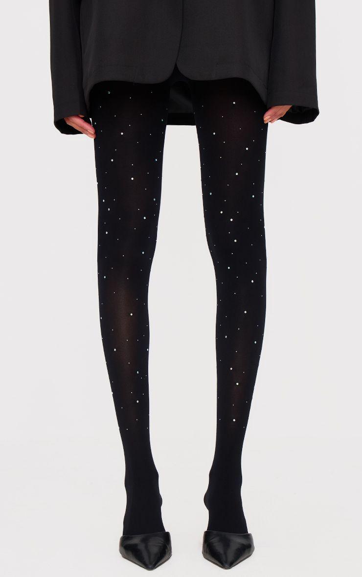 Diamante Tights by PRETTYLITTLETHING