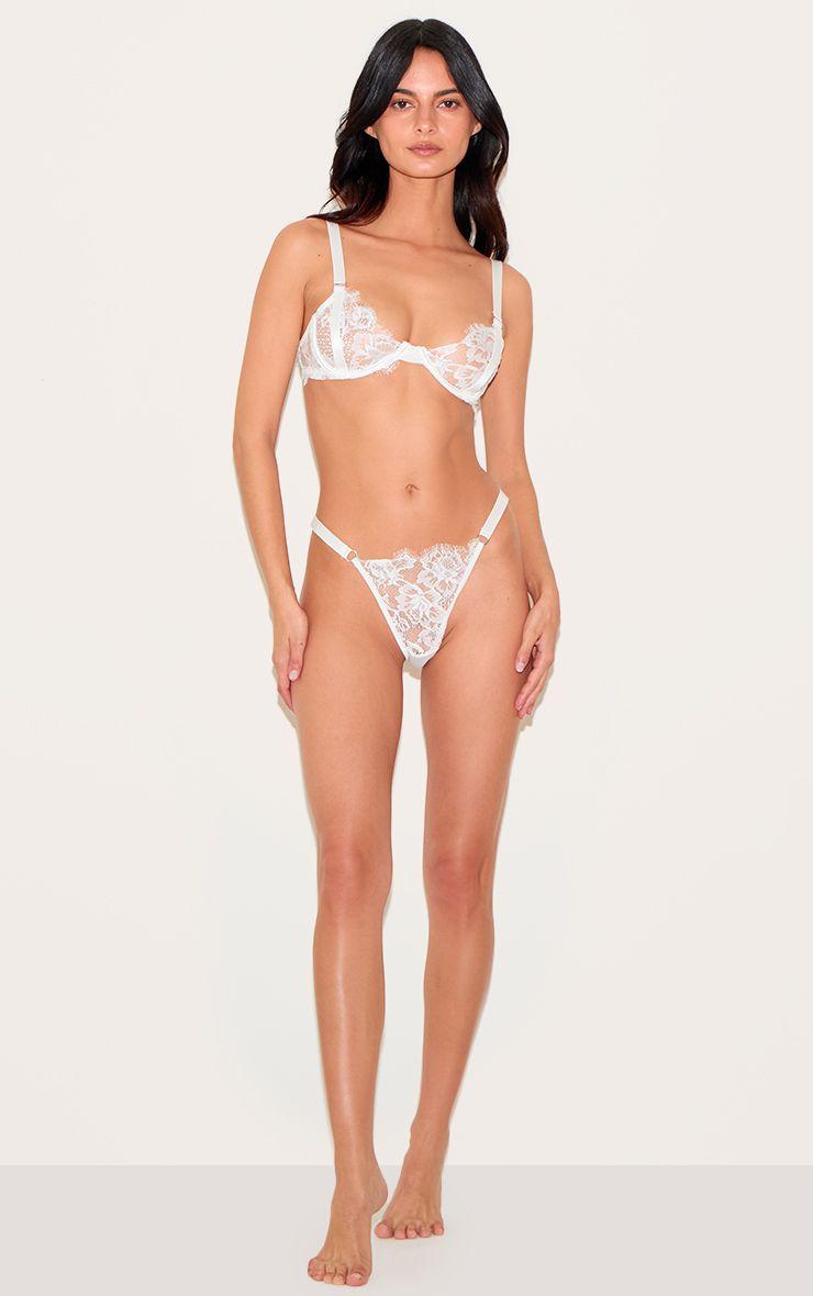 Eyelash Lace Thong by PRETTYLITTLETHING