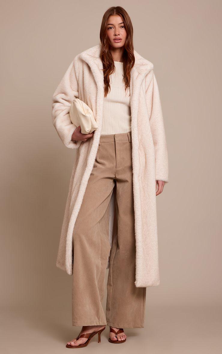 Faux Fur Funnel Neck Maxi Coat by PRETTYLITTLETHING