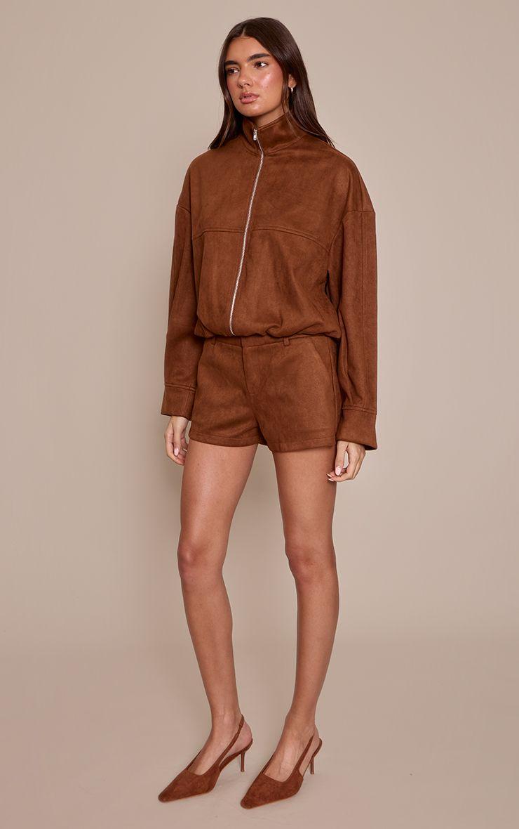 Faux Suede Tailored Shorts by PRETTYLITTLETHING