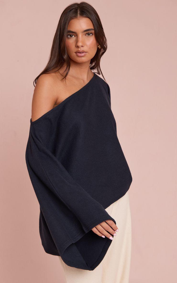 Heavy Brushed Rib Cape Sleeve Top by PRETTYLITTLETHING