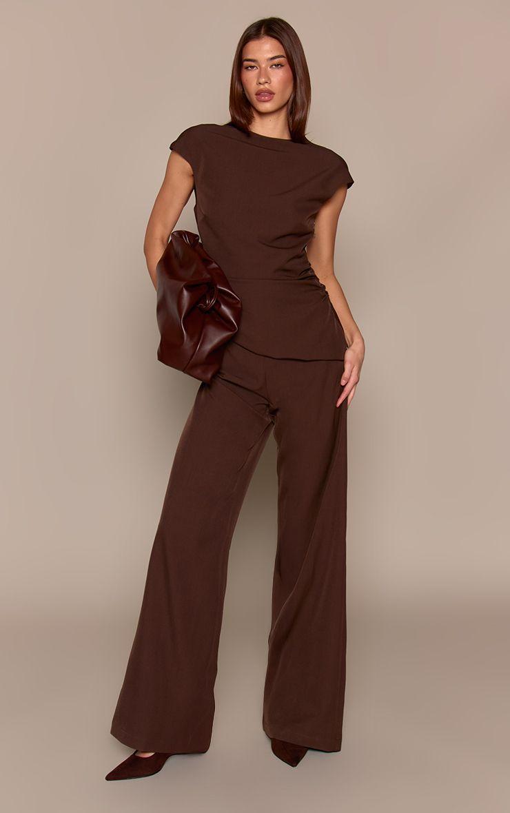 High Neck Ruched Side Jumpsuit by PRETTYLITTLETHING