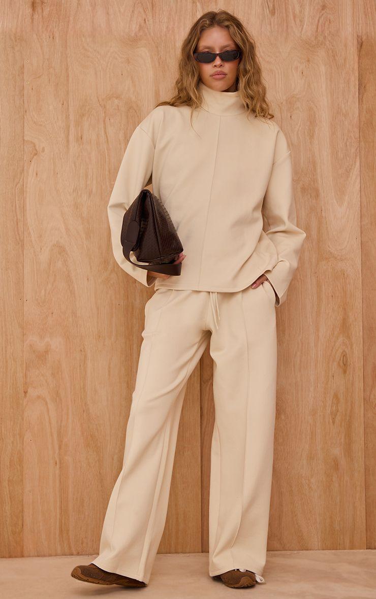 Interlock Pintuck Straight Leg Joggers by PRETTYLITTLETHING