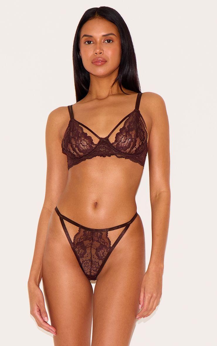 Lace Strappy Cut Out Lingerie Set by PRETTYLITTLETHING