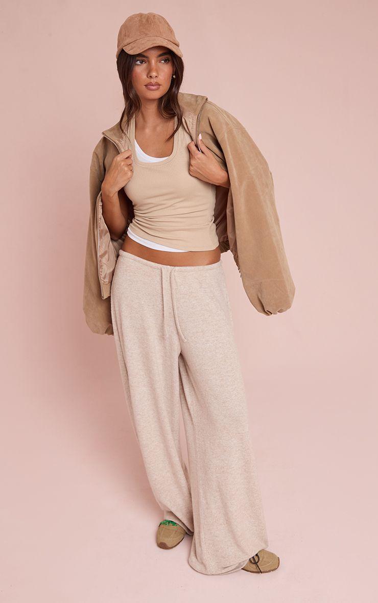 Marl Soft Knit Drawstring Trousers by PRETTYLITTLETHING