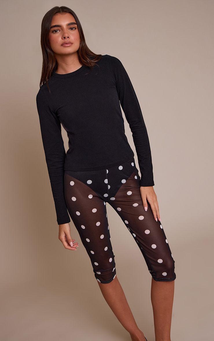 Mesh Polka Dot Capri Pants by PRETTYLITTLETHING