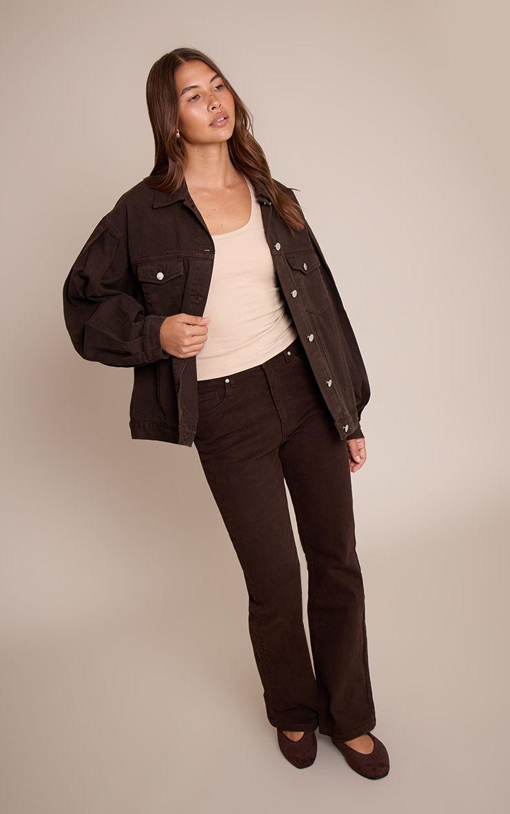 Mid Blue High Waisted Denim Bootcut Jeans by PRETTYLITTLETHING