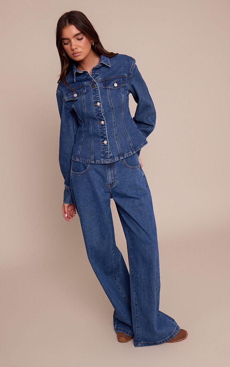 Mid Rise Wide Leg Jeans by PRETTYLITTLETHING