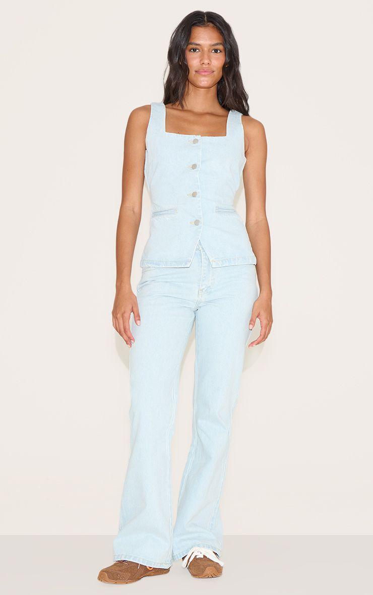 Mid Waist Straight Leg Jeans by PRETTYLITTLETHING