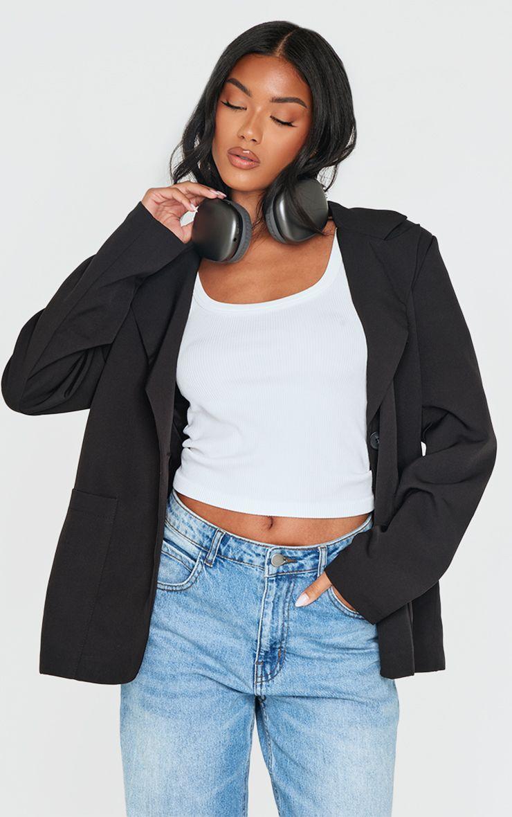Minimal Single Breasted Blazer by PRETTYLITTLETHING