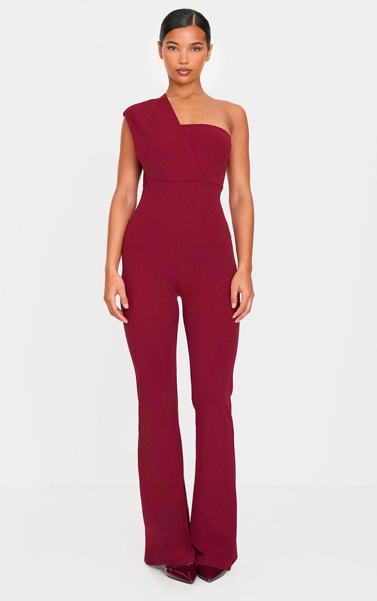 One Shoulder Drape Detailed Jumpsuit by PRETTYLITTLETHING