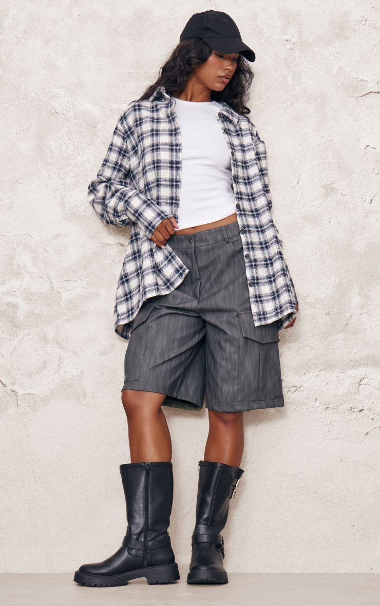Oversized Flannel Shirt by PRETTYLITTLETHING