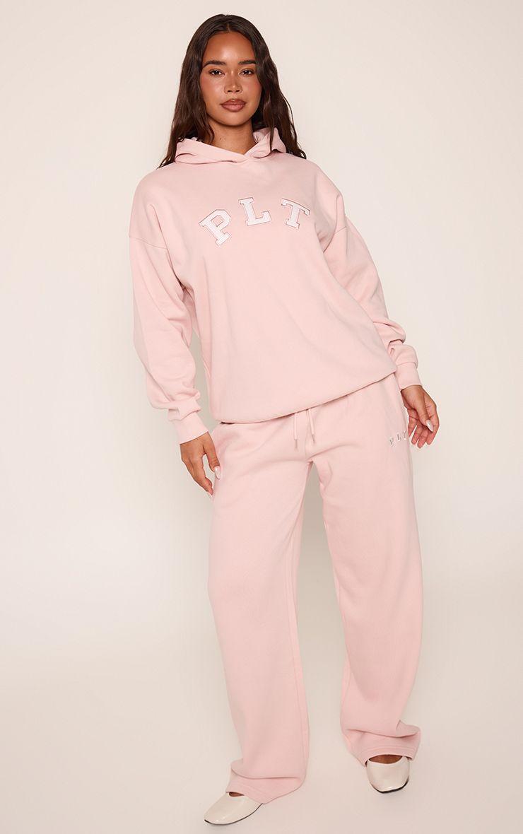 PLT Logo Oversized Wide Leg Joggers by PRETTYLITTLETHING