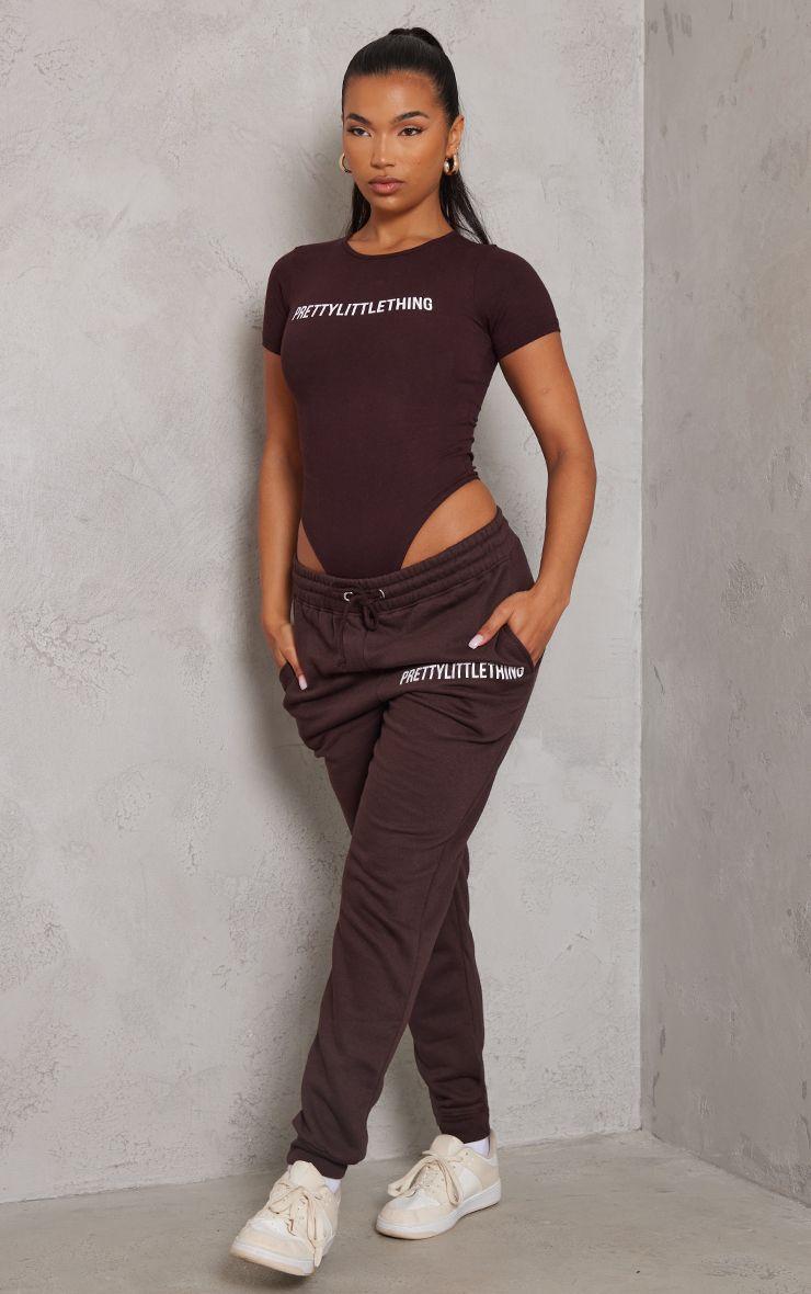 PRETTYLITTLETHING  Logo High Waisted Cuffed Joggers by PRETTYLITTLETHING