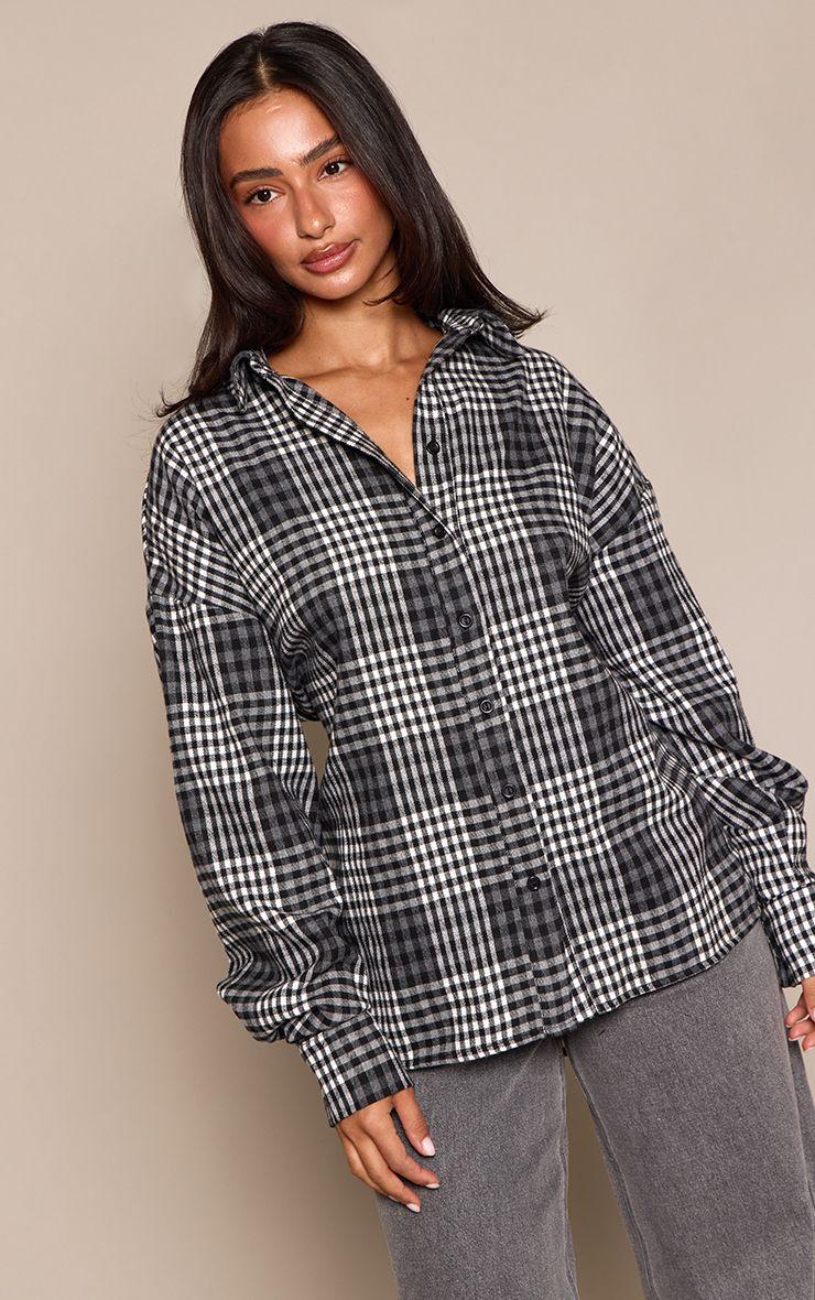 Petite  Checked Tie Back Flannel Shirt by PRETTYLITTLETHING