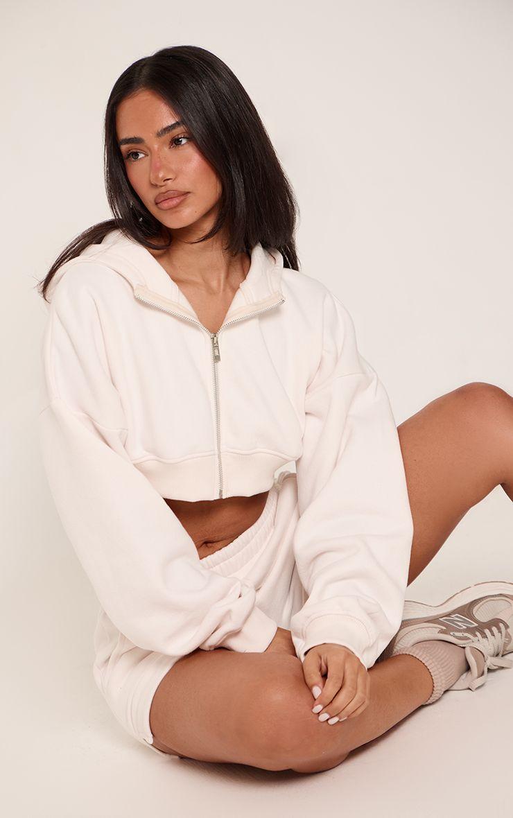 Petite  Extreme Crop Zip Up Hoodie by PRETTYLITTLETHING