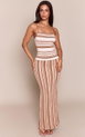 Petite  Knitted Stripe Strappy Drop Waist Maxi Dress by PRETTYLITTLETHING