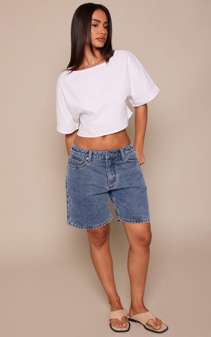 Petite  Low Rise Baggy Boyfriend Shorts by PRETTYLITTLETHING